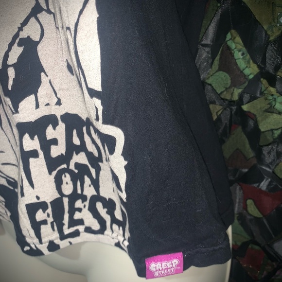 Retro Creep Street limited edition Girly Zombie top in Black - Picture 2 of 4